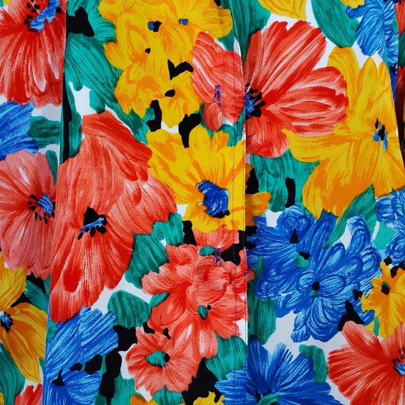 Vintage Women's Small Christie & Jill Floral Hawaiian Shirt - Picture 3 of 6